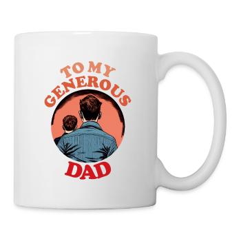 À mon généreux père, joyeuse fête des pères - Mug blanc - blanc - Droite