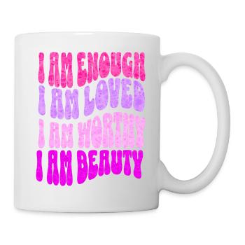 I am enough Self-love affirmation - Mug - white - Right