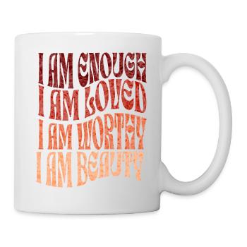 self-love affirmation for women - Mug - white - Right