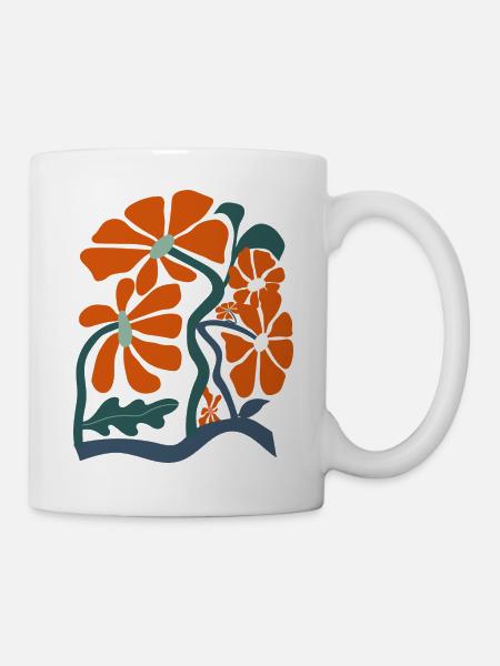fleurs sauvages Groovy - Mug blanc - blanc