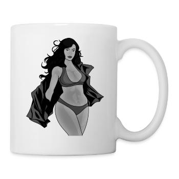 Bikini Girl B/W - Mug - white - Right