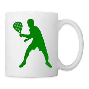 Padelspieler Silouhette - Tasse - Weiß - Rechts
