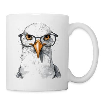 Mina the spectacled seagull - Mug - white - Right