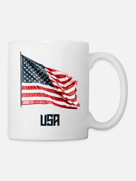 Drapeau Américain - Mug blanc - blanc