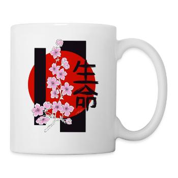 Kirschblüten - Tasse - Weiß - Rechts