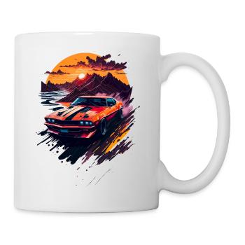 Klassischer Sportwagen - Tasse - Weiß - Rechts