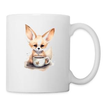 Fennec Fox avec style aquarelle café - Mug blanc - blanc - Droite