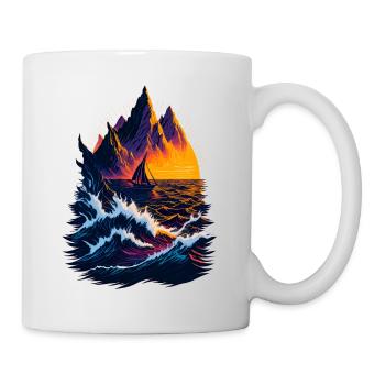 Fantastique illustration de paysage - Mug blanc - blanc - Droite