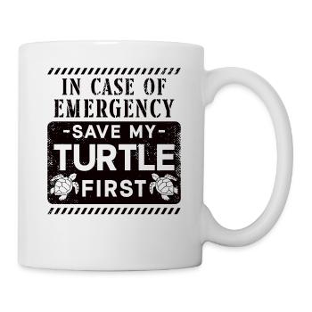 Tortue de mer en cas de - Mug blanc - blanc - Droite