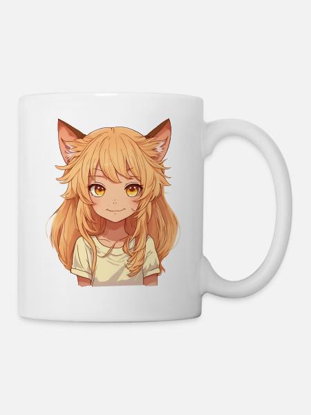 Kemonomimi Anime Manga Kawaii Chibi Girl Character - Mug - white