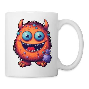 Little monster "Kuller" in comic style - Mug - white - Right