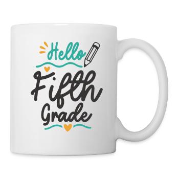 Hello Fifth Grade Back To School Teacher Student - Mug - white - Right