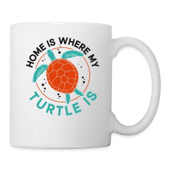 La maison des tortues de mer est l’endroit où - Mug blanc - blanc - Droite
