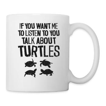 Tortue de mer si tu me veux - Mug blanc - blanc - Droite