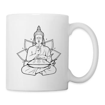 Handpan Buddha Player Spiritual Handpan - Mug blanc - blanc - Droite