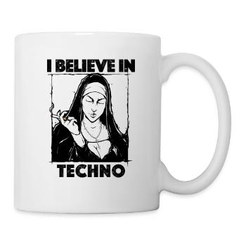 Techno Nun I Believe In Techno - Mug - white - Right