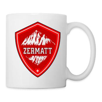 Zermatt Switzerland Flag Mountains - Mug - white - Right