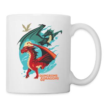 Dungeons And Dragons Dragon Vert Et Rouge - Mug blanc - blanc - Droite