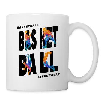 Basketball Basketballspieler Spieler Vintage Bunt - Tasse - Weiß - Rechts