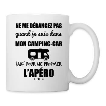 Ne me dérangez pas camping-car, voyageur, camping - Mug blanc - blanc - Droite