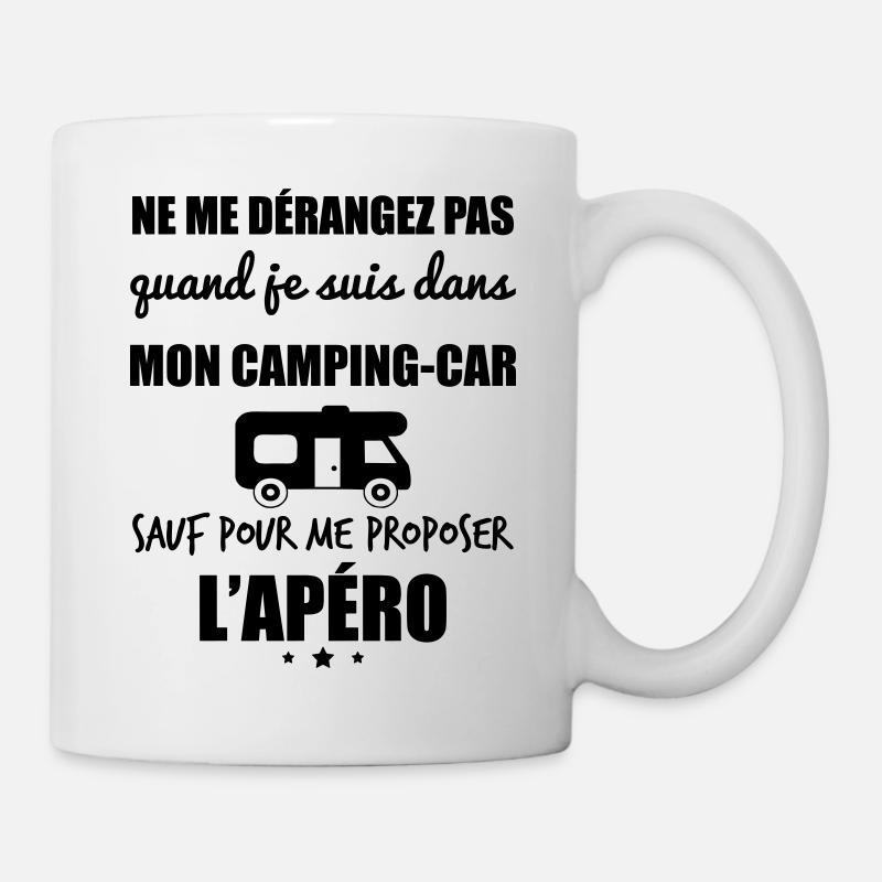 Ne me dérangez pas camping-car, voyageur, camping - Mug blanc - blanc