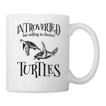 Sea Turtle Tortoise Introverted - Tasse - Weiß - Rechts
