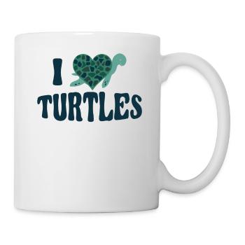 Sea Turtle Tortoise Heart I Love - Mug - white - Right