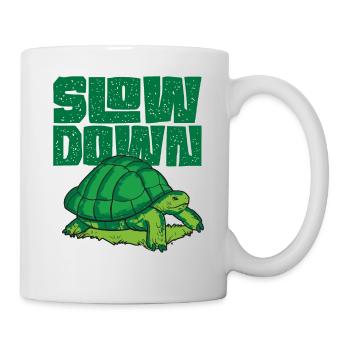 Tortue de mer Tortue ralentir - Mug blanc - blanc - Droite