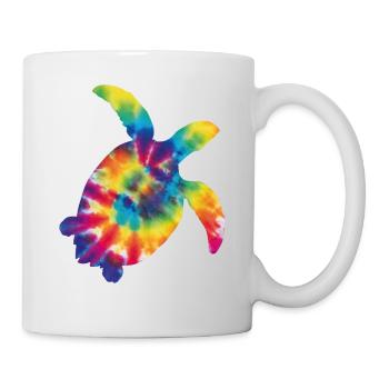 Tortue de mer Tortoise Tie Dye - Mug blanc - blanc - Droite