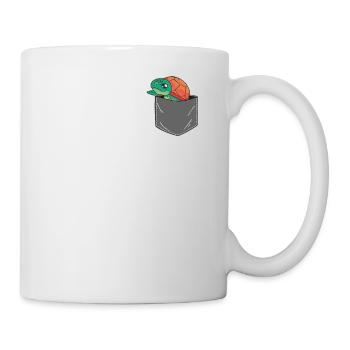 Sea Turtle Tortoise Pocket - Tasse - Weiß - Rechts