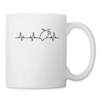 Sea Turtle Tortoise Heartbeat - Tasse - Weiß - Rechts