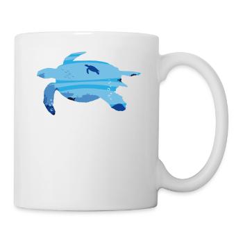 Sea Turtle Tortoise - Tasse - Weiß - Rechts