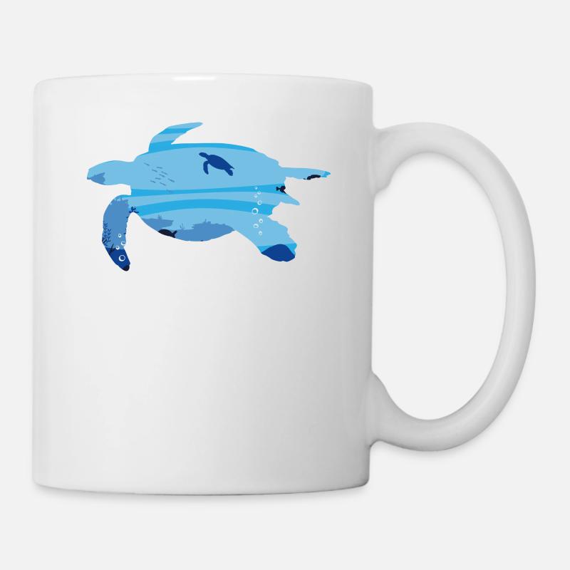 Sea Turtle Tortoise - Tasse - Weiß