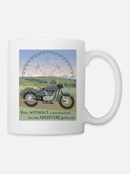 Balade à moto - Mug blanc - blanc
