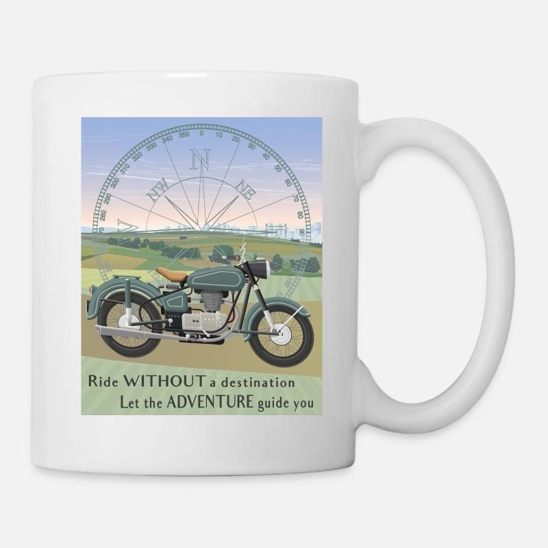 Motorradfahrt - Tasse - Weiß