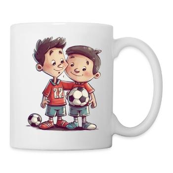 Soccer Buddies: Die Liebe zum Spiel teilen - Tasse - Weiß - Rechts