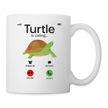 Sea Turtle Tortoise Phone Display - Mug - white - Right