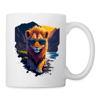 Mignon bébé lion - Mug blanc - blanc - Droite