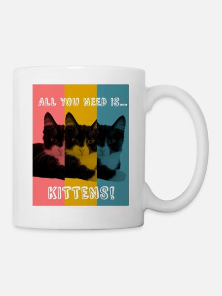 Chatons (couleur) - Mug blanc - blanc