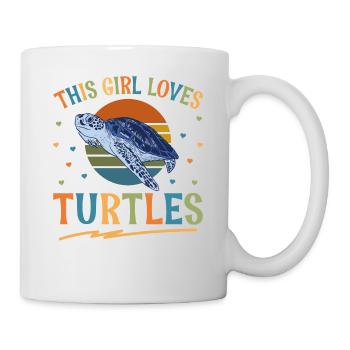 Sea Turtle Tortoise Retro Vintage - Mug blanc - blanc - Droite