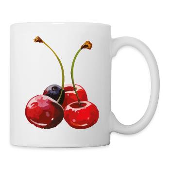 kirschen blaubeeren - Tasse - Weiß - Rechts