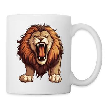 Majestic Roar La domination du puissant lion - Mug blanc - blanc - Droite