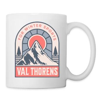 Val Thorens France Vintage Sports d’hiver - Mug blanc - blanc - Droite