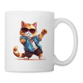 Dabbing Cat - Tasse - Weiß - Rechts