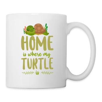 La maison des tortues de mer est l’endroit où - Mug blanc - blanc - Droite