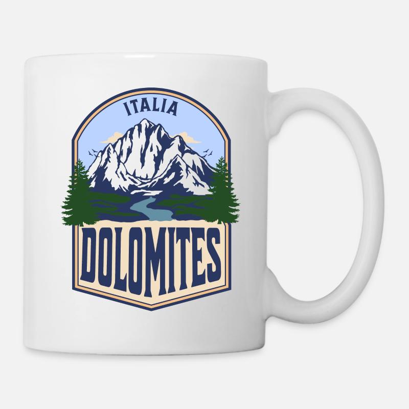 Dolomites Italy Vintage Mountain - Mug - white