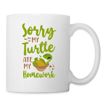 Sea Turtle Tortoise Sorry My - Mug - white - Right