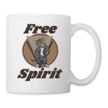 Free spirit: Like a cat. - Mug - white - Right