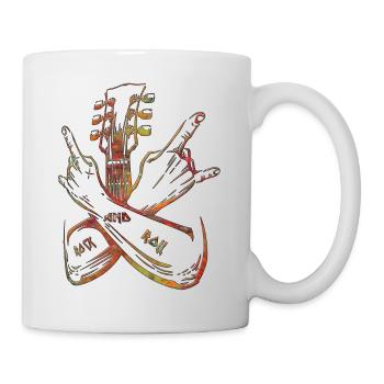 Groupe de musique rock Guitare rétro Heavy Metal vintage - Mug blanc - blanc - Droite