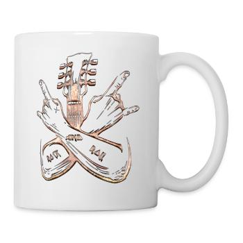 Groupe de musique rock Guitare rétro Heavy Metal vintage - Mug blanc - blanc - Droite